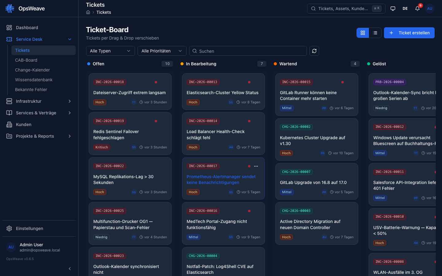 Kanban Ticket Board